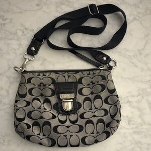 Coach Black and Gray Crossbody Bag